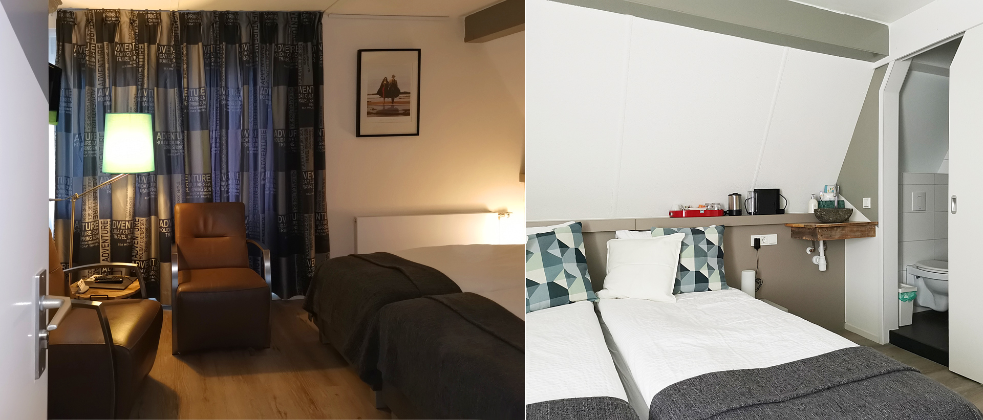 B&B double room with seating and sanitary facilities